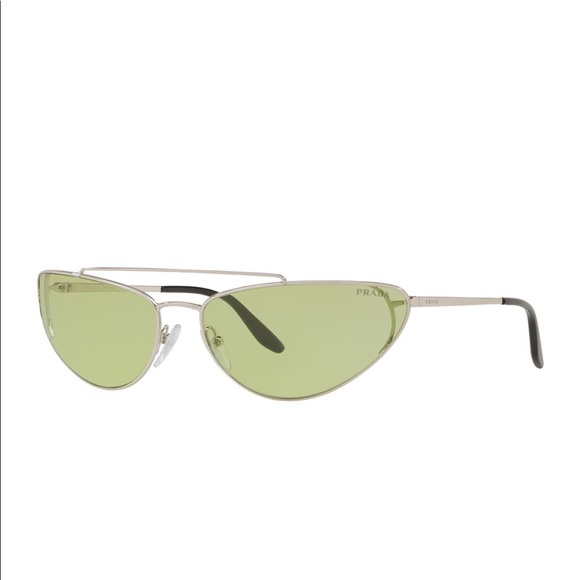 Prada 66mm cat eye sunglasses NWT Light Green - Picture 2 of 6